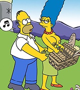 Simpsons in topless picnic - xxx toons